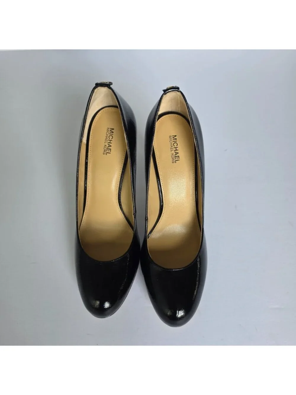 Michael Kors Black Patent Leather Platform Pumps High Heel Career Shoes. Sz 9.5M